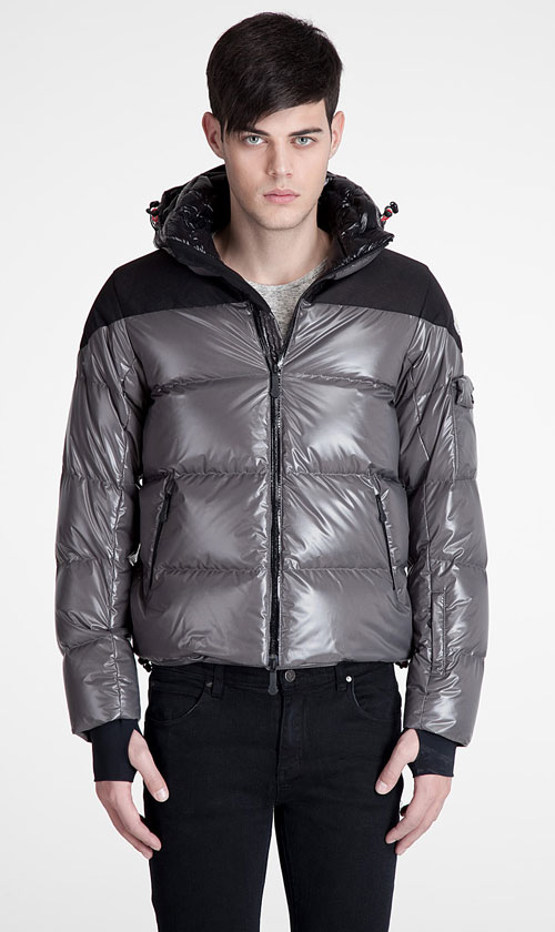 Doudoune Moncler Ski Homme Gris/Noir